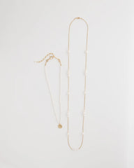 Chico's Convertible Faux Pearl Necklace