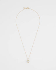 Chico's Bezel Set Pendant Goldtone Necklace