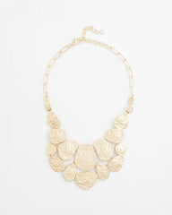 Chico's Molten Goldtone Bib Necklace