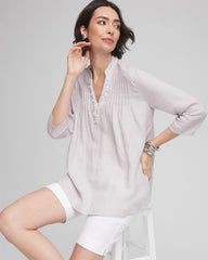Chico's Embellished Linen Kurta Tunic